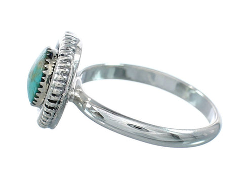 Navajo Genuine Sterling Silver Turquoise Ring Size 7 JX130785
